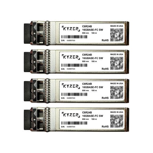 چهار ماژول فرستنده‌گیرنده فیبر نوری Kyzer C8R24B، مشخصات 16GBASE-FC SW، 850 نانومتر و 100 متر