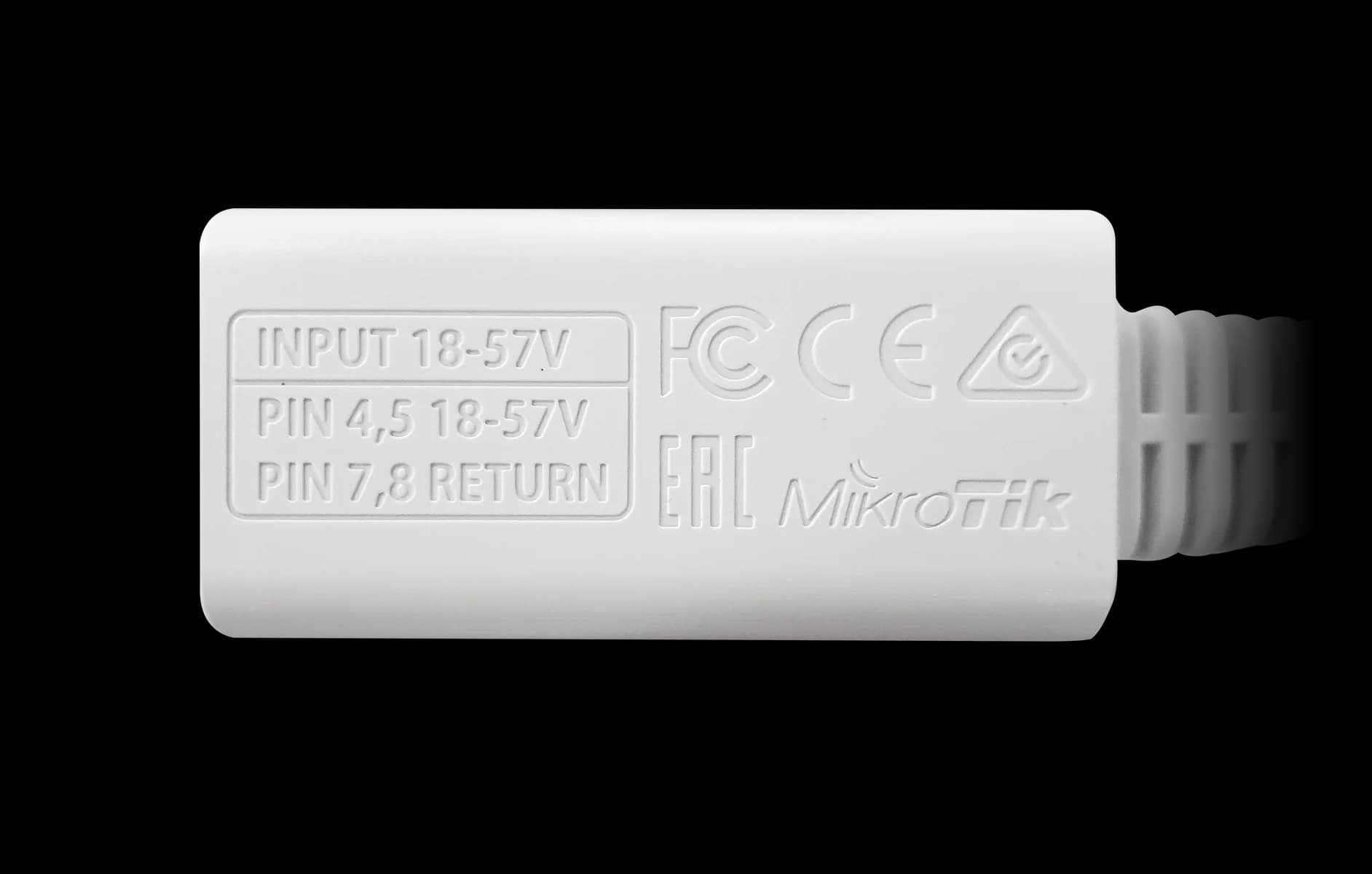نمای دوم تزریق‌کننده PoE MikroTik RBGPOE