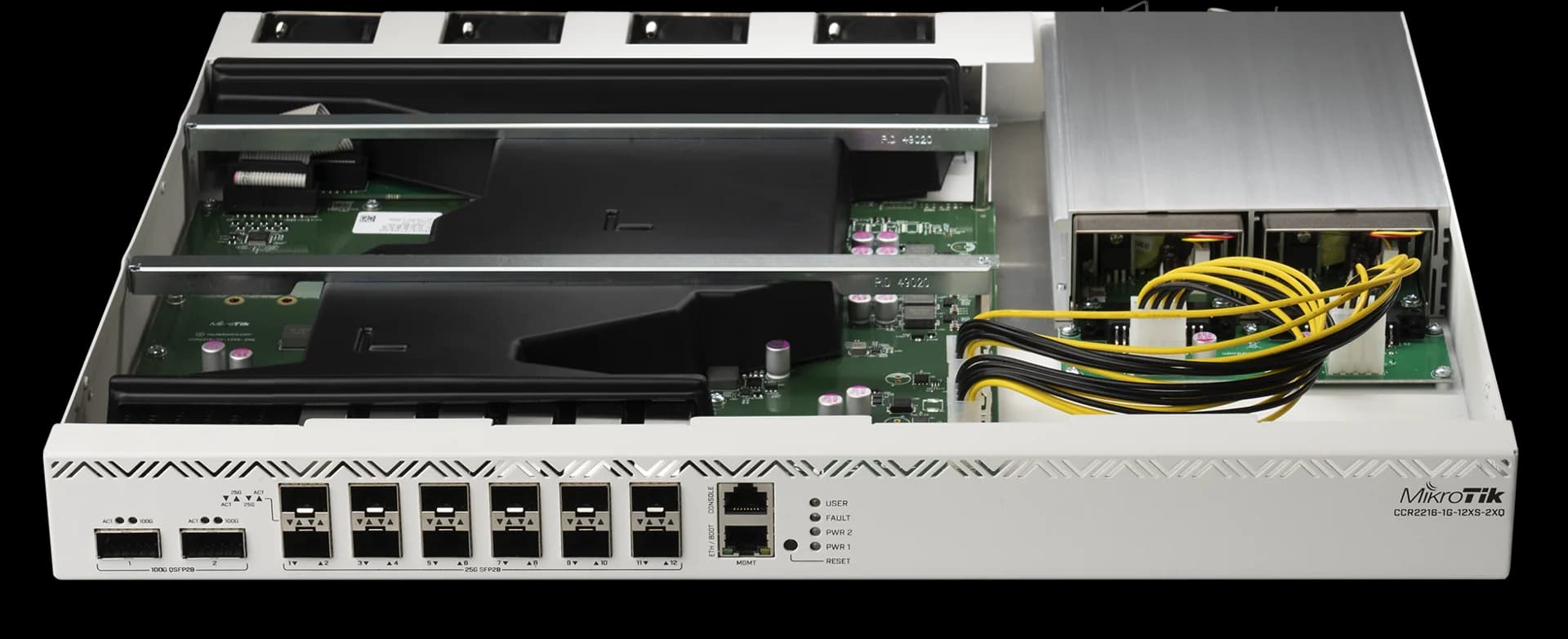 روتر MikroTik CCR2216-1G-12XS-2XQ، نمای چهارم