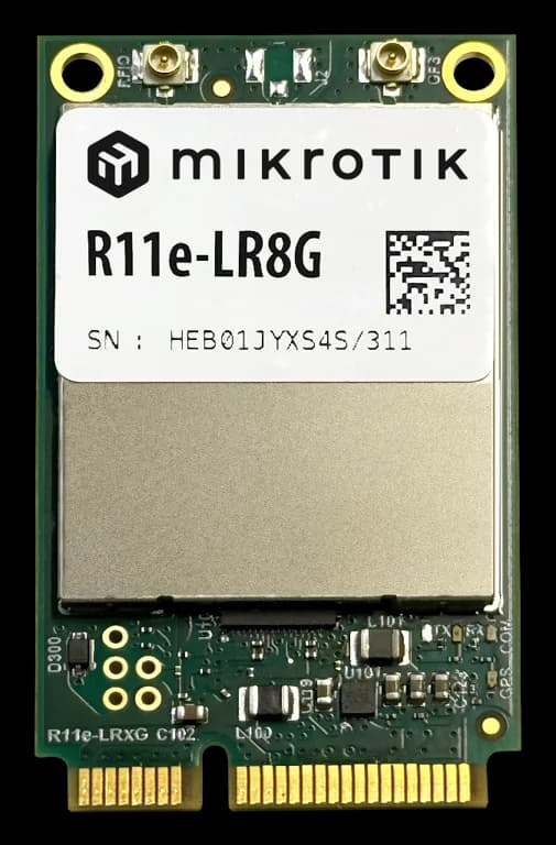 MikroTik R11e-LR8G miniPCIe LoRa module, product view
