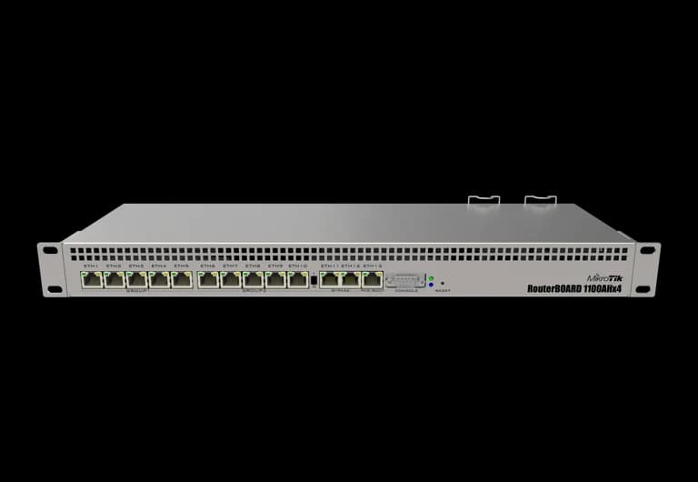 MikroTik RB1100AHx4 router front view