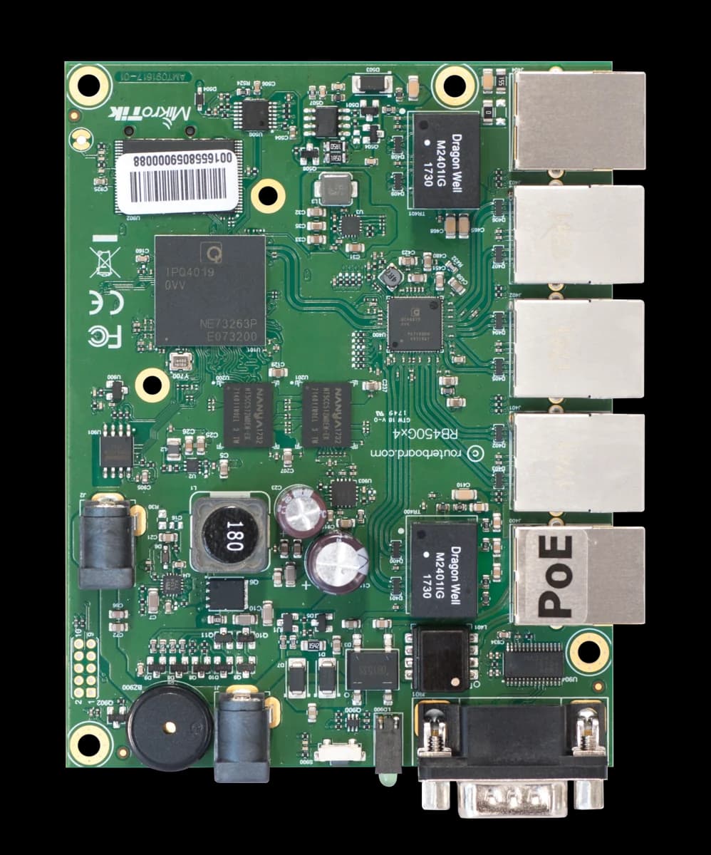 روتر MikroTik RB450Gx4، نمای اصلی