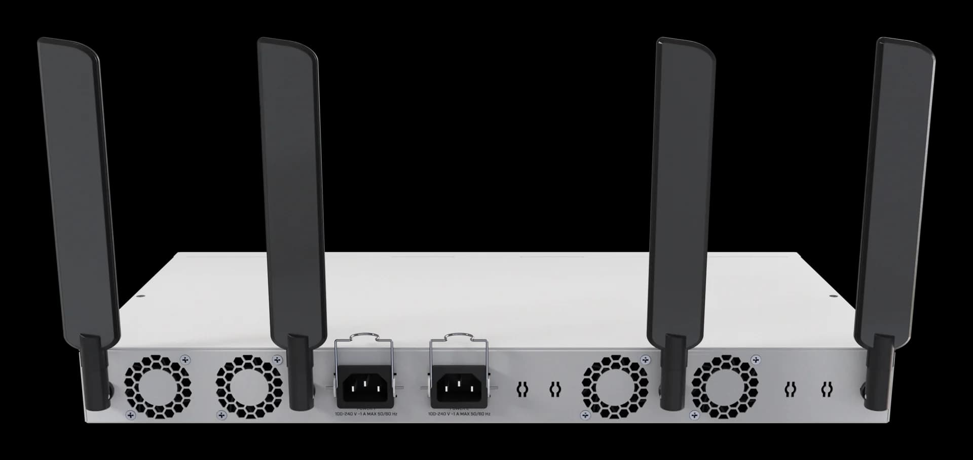 نمای سوم سوئیچ MikroTik CRS418-8P-8G-2S+5axQ2axQ-RM
