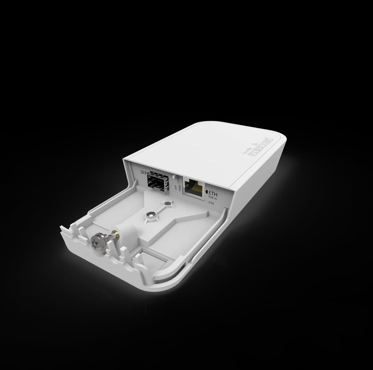 مبدل فیبر به اترنت MikroTik RBFTC11، نمای سوم