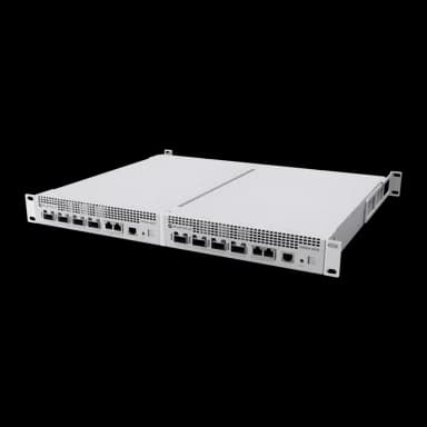 MikroTik CRS804 DDQ vista posterior y conexiones