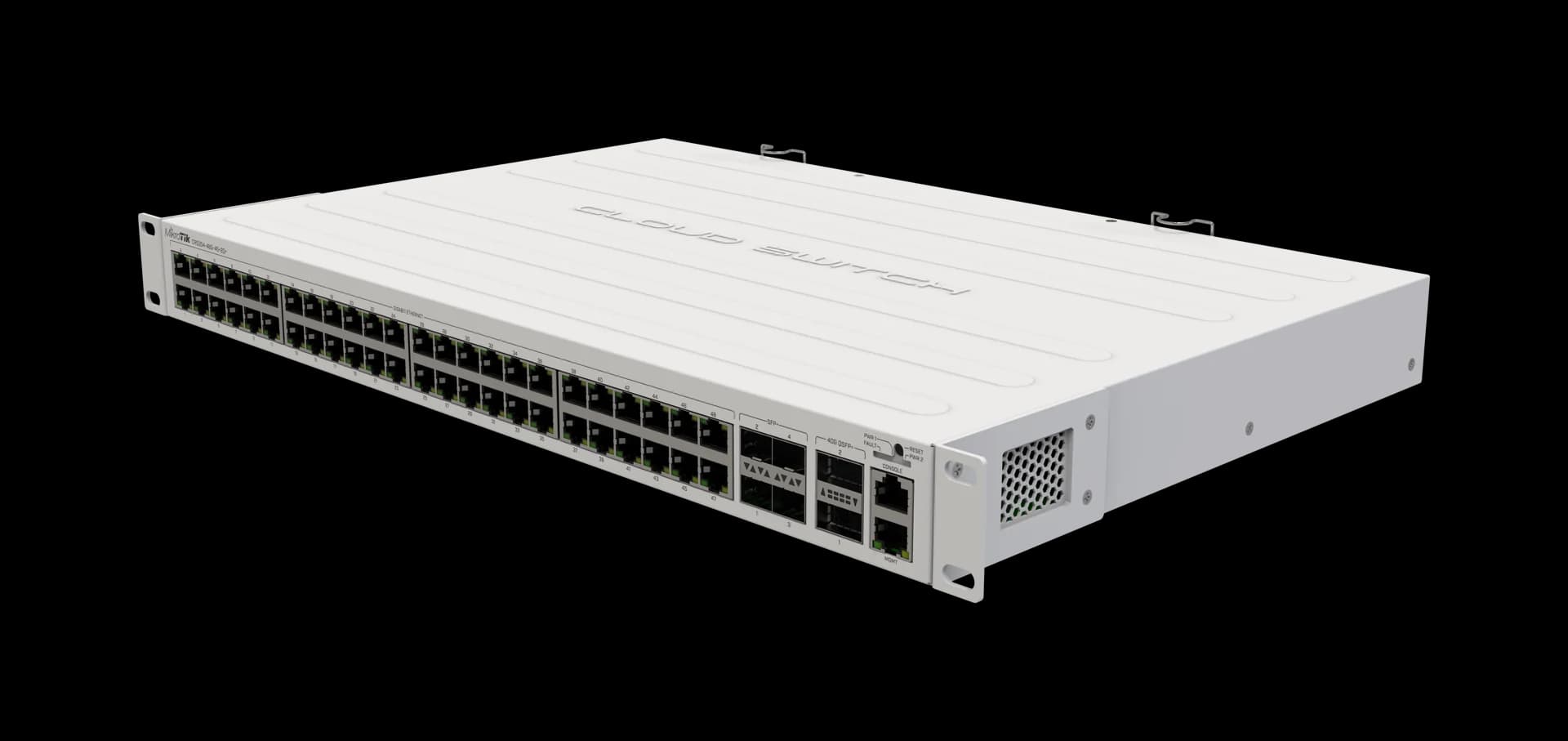 نمای جلویی سوئیچ MikroTik CRS354-48G-4S+2Q+RM
