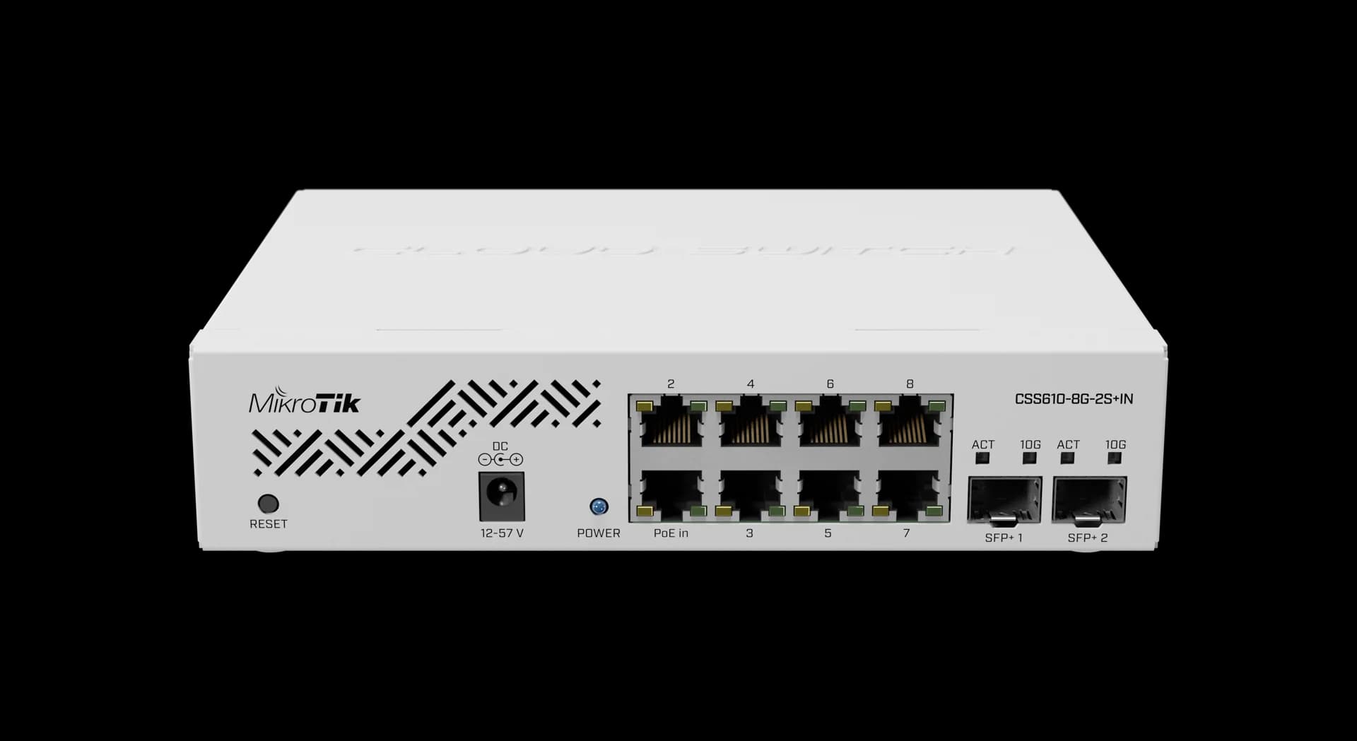 نمای سوم سوئیچ MikroTik CSS610-8G-2S+IN