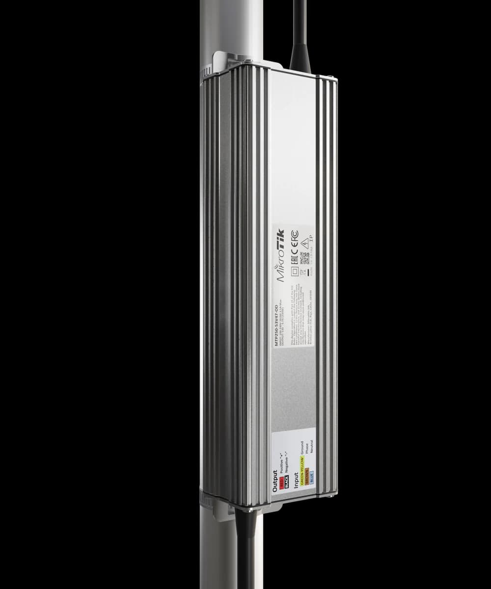 نمای اصلی منبع تغذیه MikroTik MTP250-53V47-OD با وضوح کامل