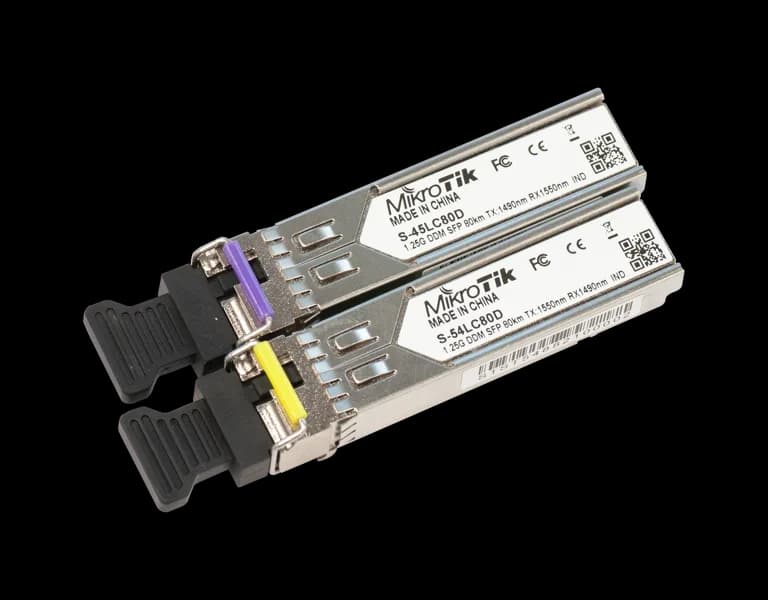 MikroTik S-4554LC80D pair of SFP modules
