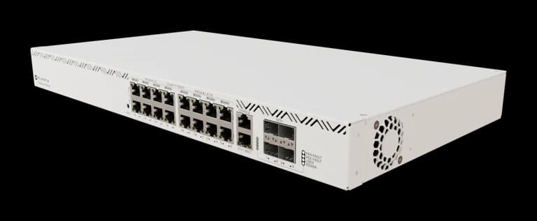 MikroTik CRS320-8P-8B-4S+RM, vue principale sur fond neutre