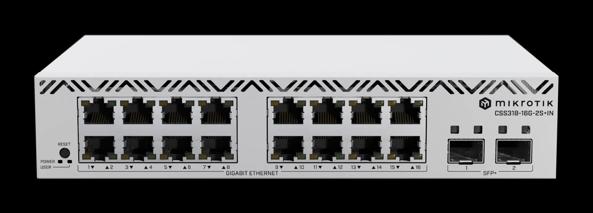 نمای اصلی سوئیچ MikroTik CSS318-16G-2S+IN