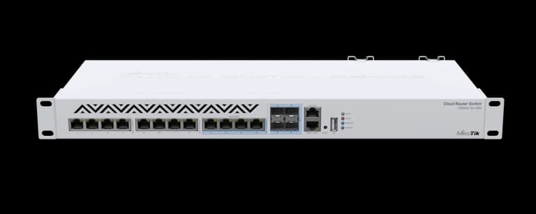 سوئیچ MikroTik CRS312-4C+8XG-RM، نمای اصلی