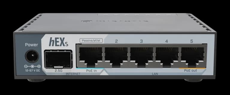 MikroTik hEX S (2025) – front view