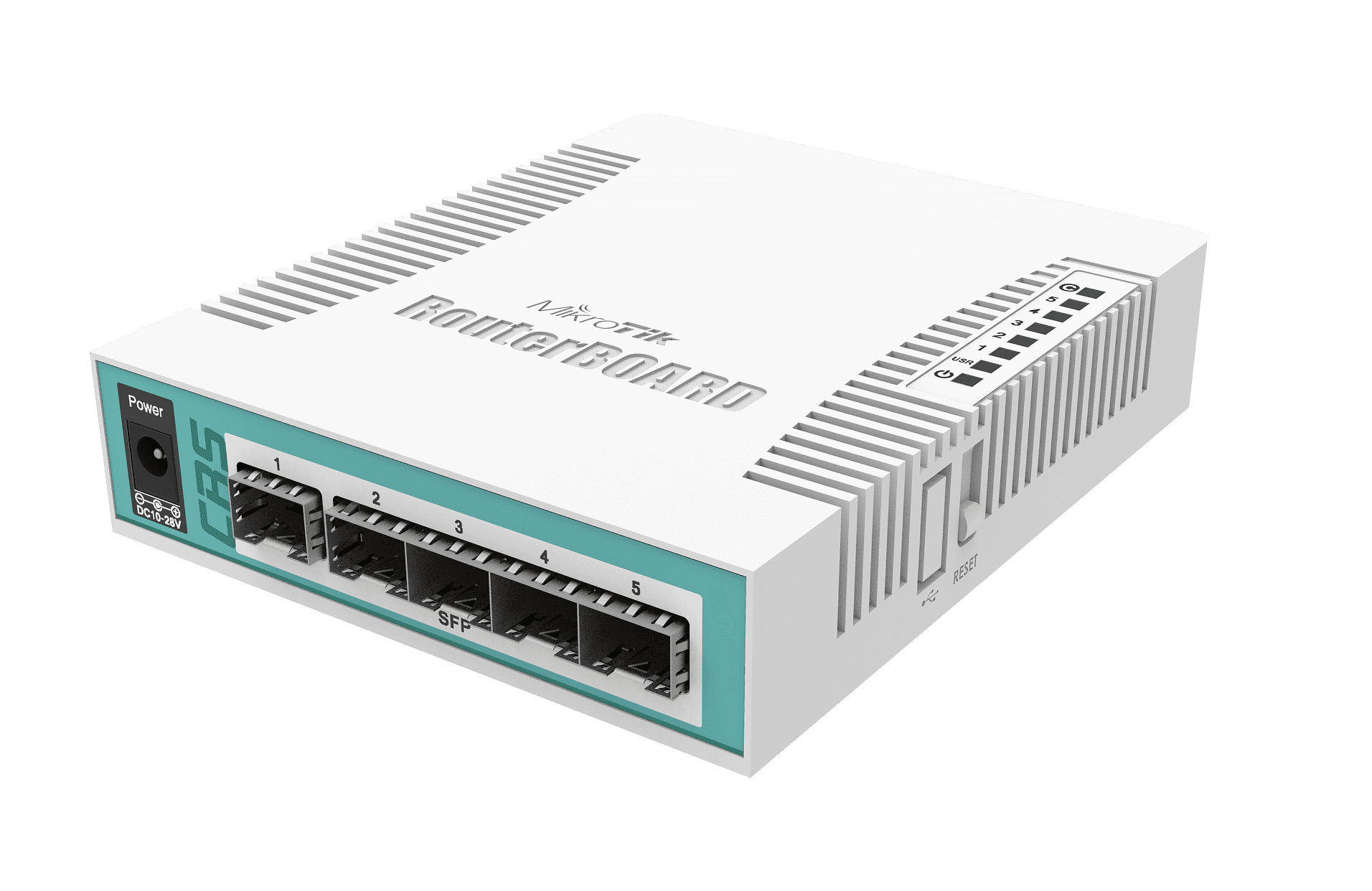 نمای محصول سوئیچ MikroTik CRS106-1C-5S