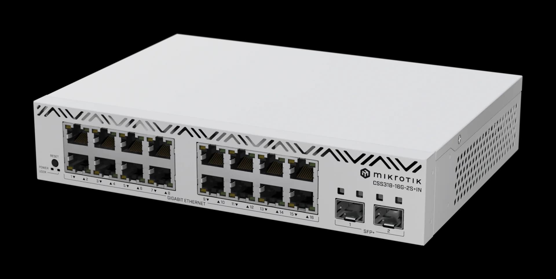 نمای دوم سوئیچ MikroTik CSS318-16G-2S+IN