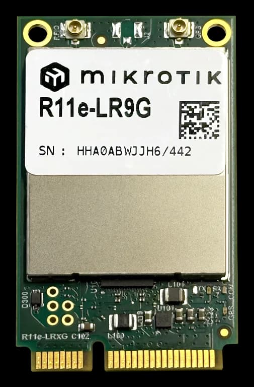 MikroTik R11e-LR9G LoRa miniPCIe concentrator card