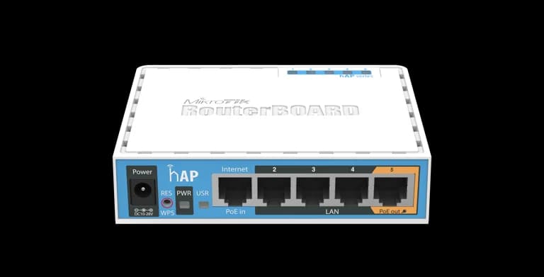 روتر MikroTik hAP مدل RB951Ui-2nD، نمای اصلی
