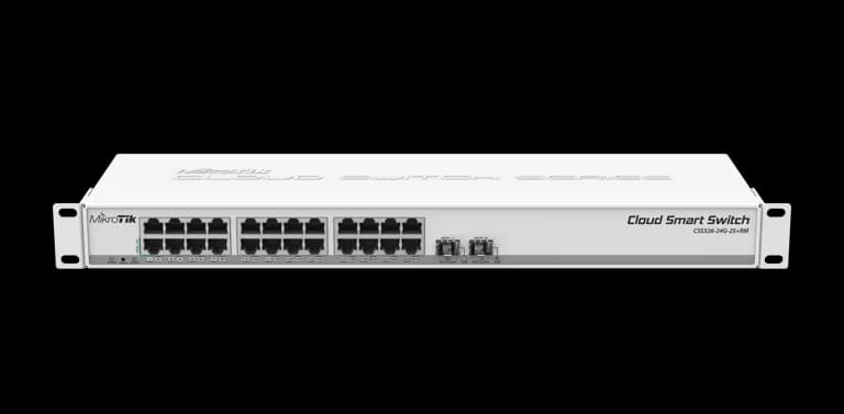نمای اصلی سوئیچ MikroTik CSS326-24G-2S+RM