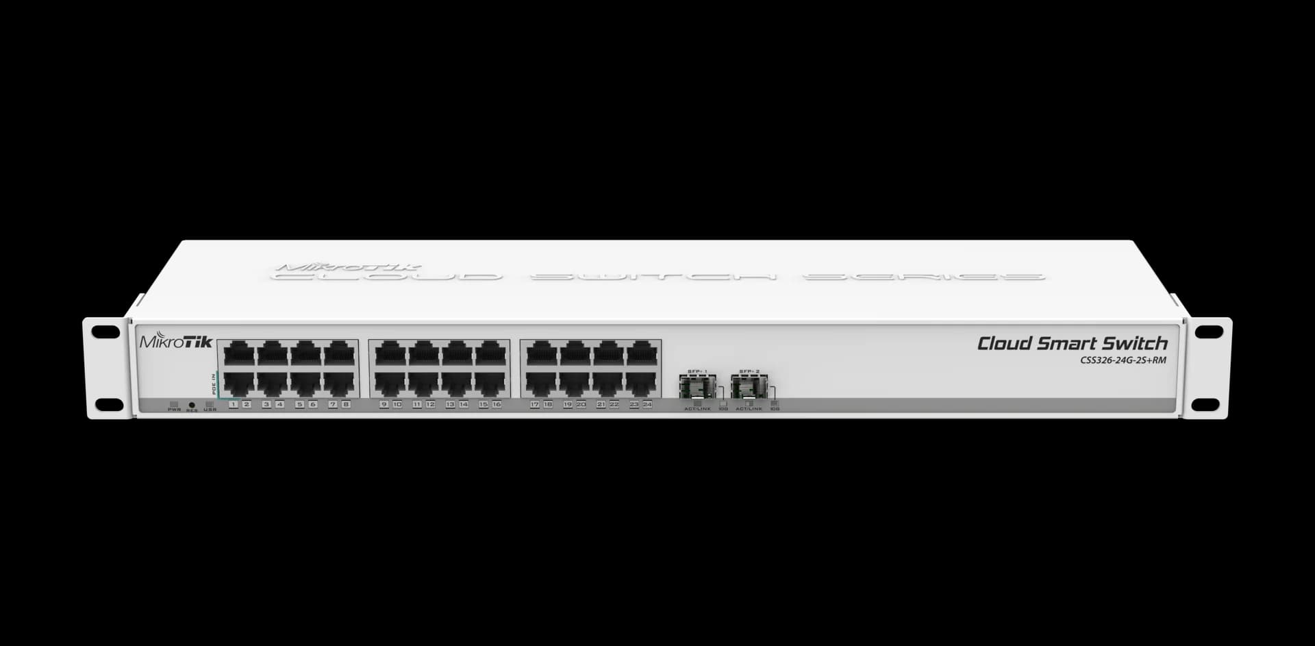 نمای اصلی سوئیچ MikroTik CSS326-24G-2S+RM