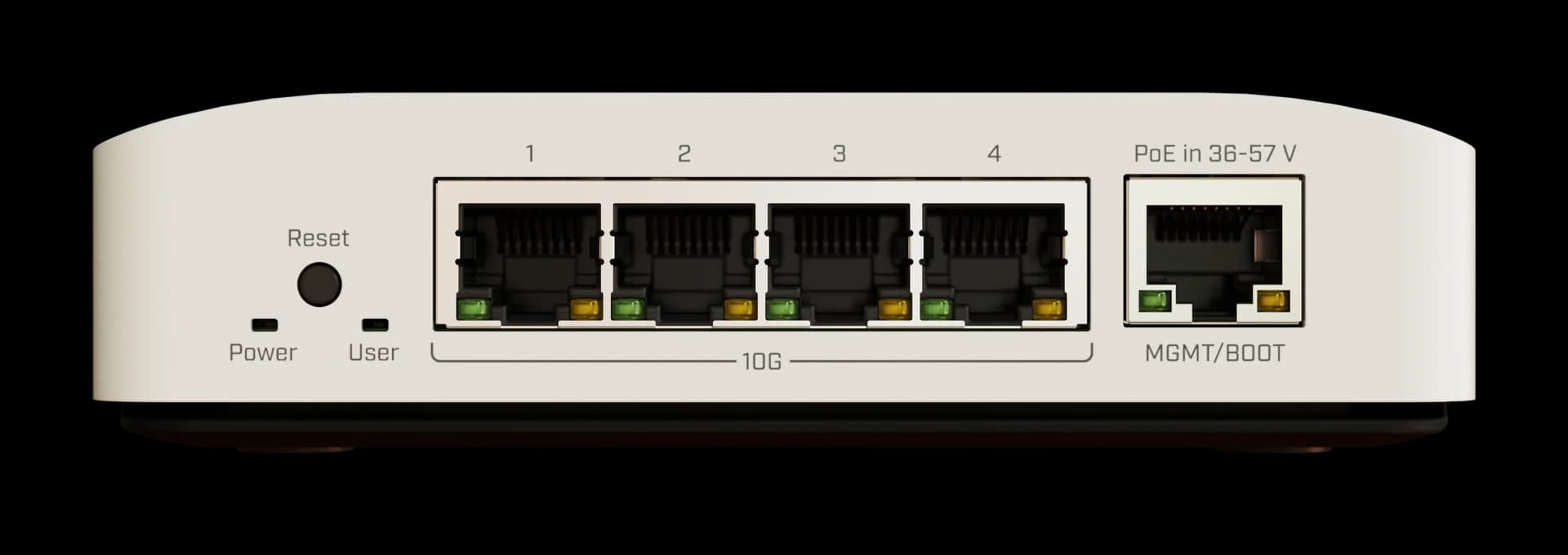 MikroTik CRS304-4XG-IN، نمای اصلی رسمی